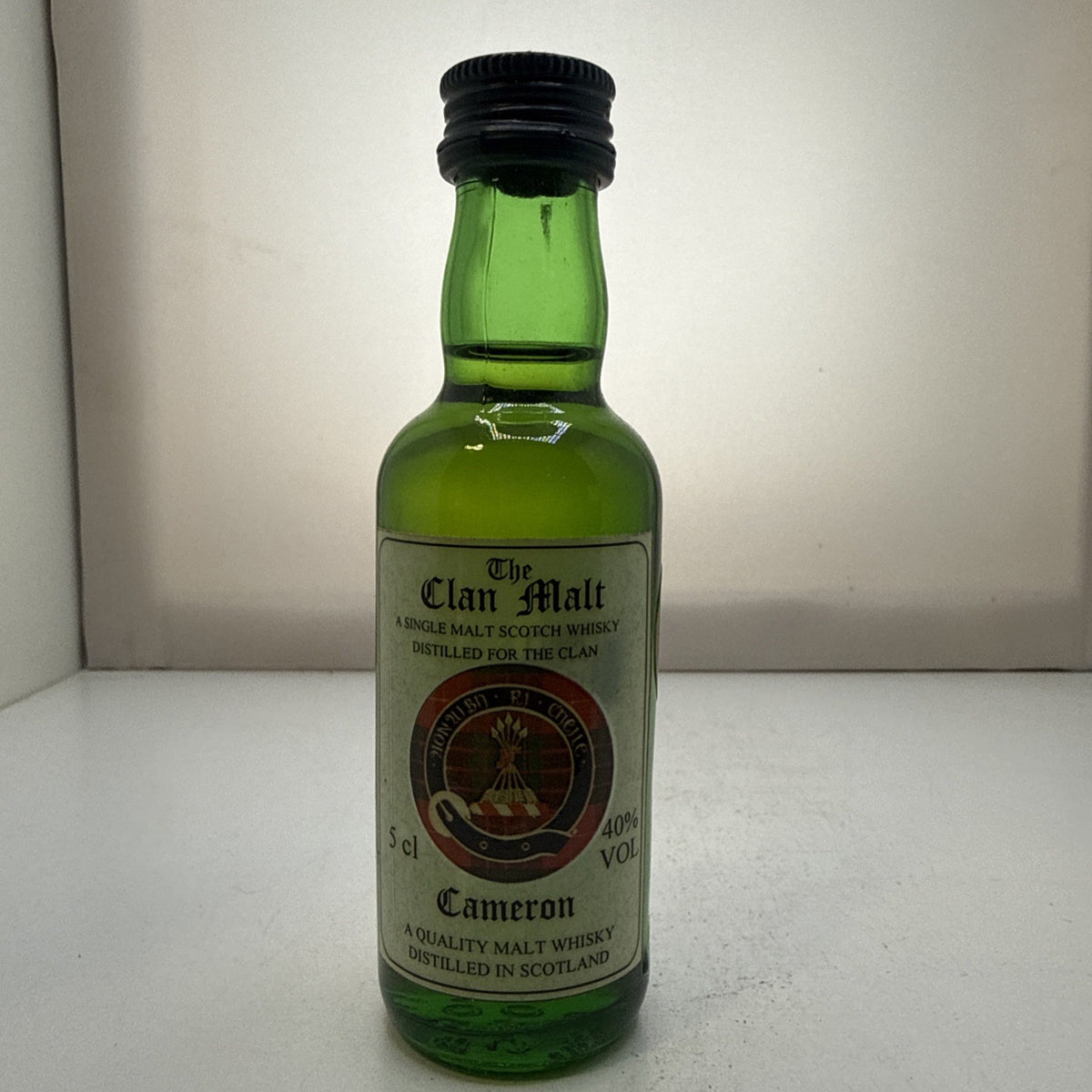 The Clan Malt — Cameron — 5cl Single Malt Miniature — Green Bottle