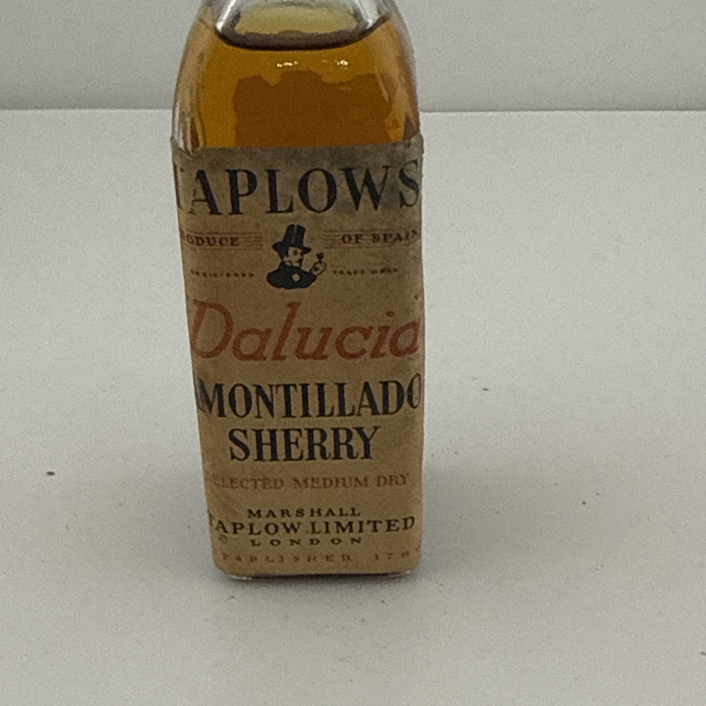 Taplow’s Dalucia Amontillado Sherry Miniature — likely 1960s/70s