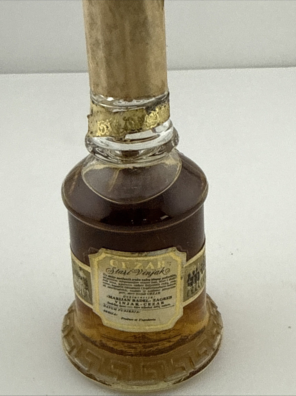 Vintage 1970s Cesar Stari Vinjak Brandy Yugoslavia Tall Bottle Zagreb