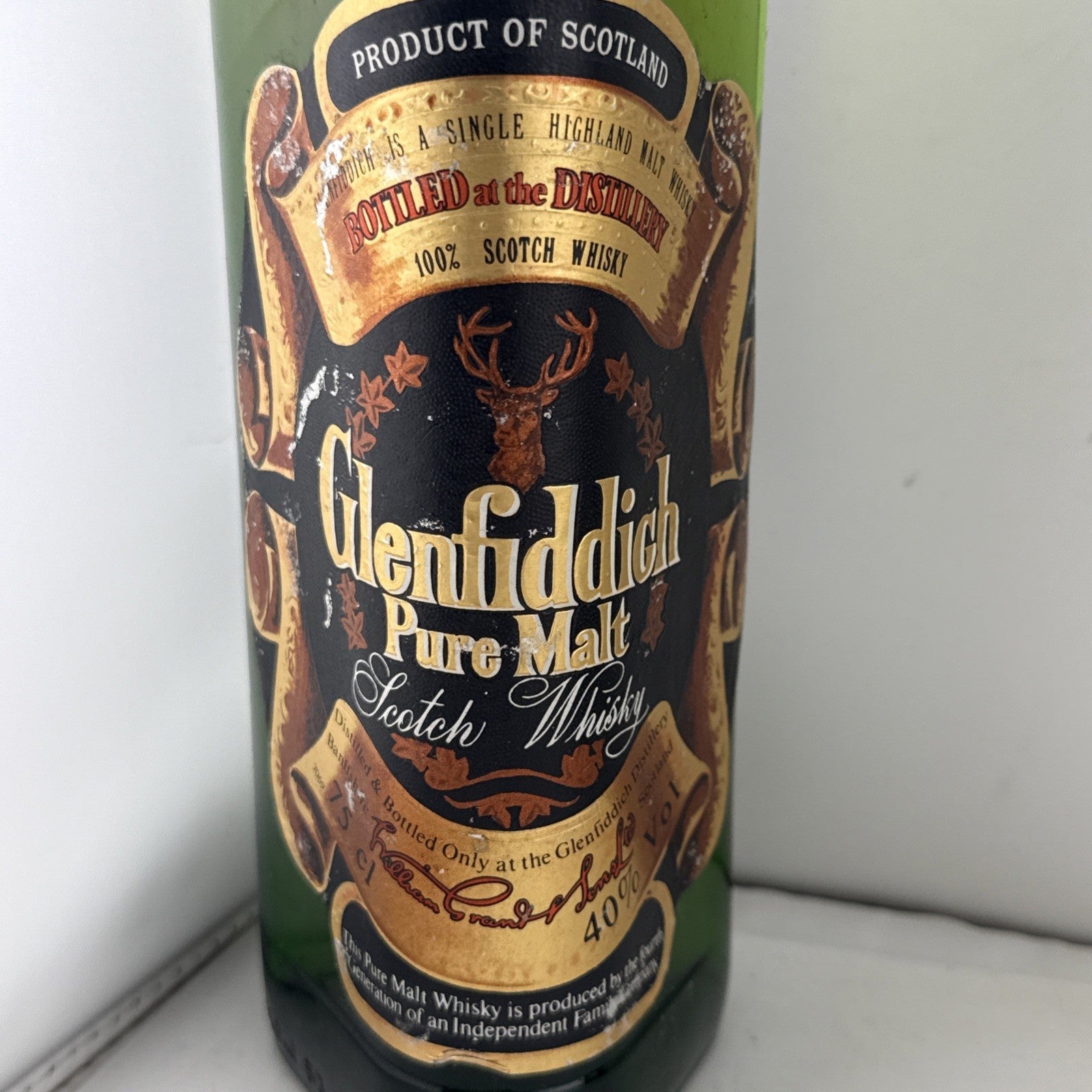 Glenfiddich Pure Malt Scotch Whisky 75cl 40% Old Bottling 1980s