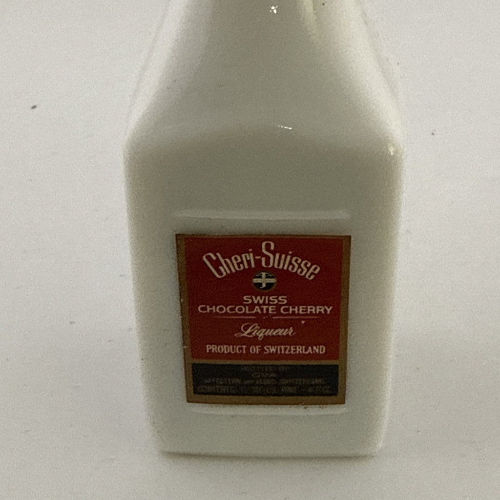 Vintage Cheri Suisse Chocolate Cherry Liqueur Mini Ceramic Bottle 1980s