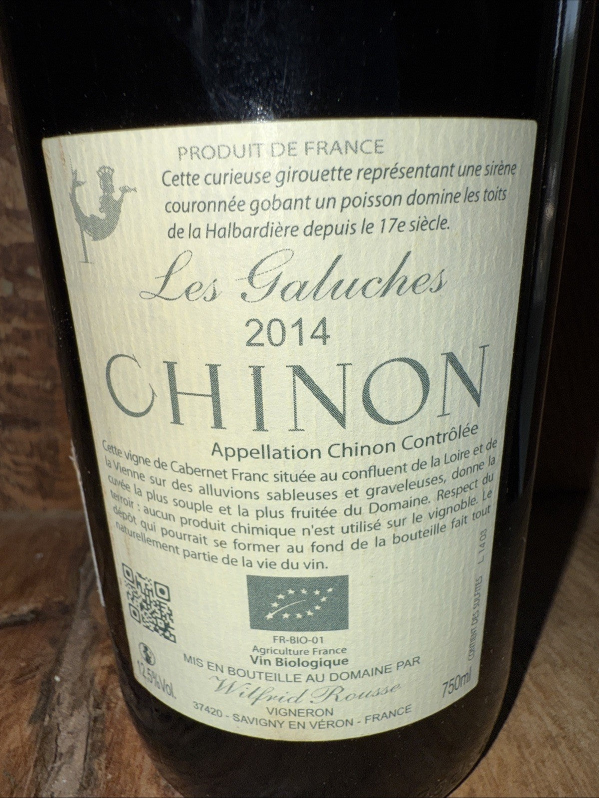 Les Galuches Chinon 2014 Wilfred Rousse