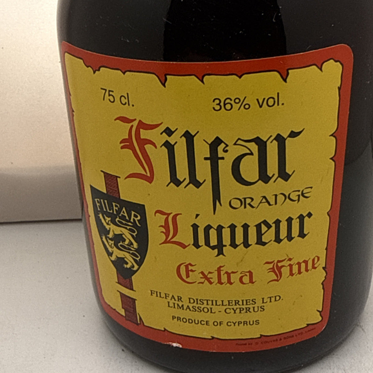 Filfar Orange Liqueur — c.1970s–80s — Cyprus — 75cl, 36%