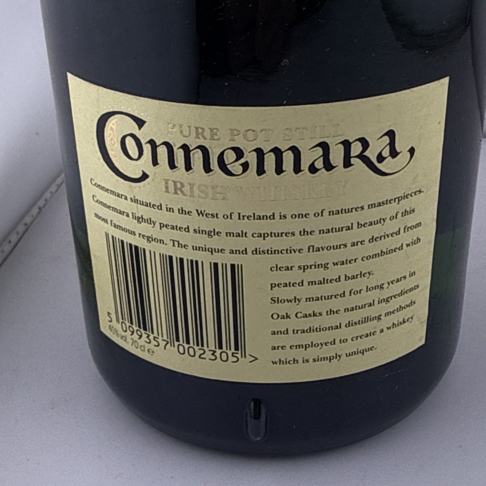 Connemara Peated Single Malt Irish Whiskey Early Cooley Bottling 70cl 1980s
