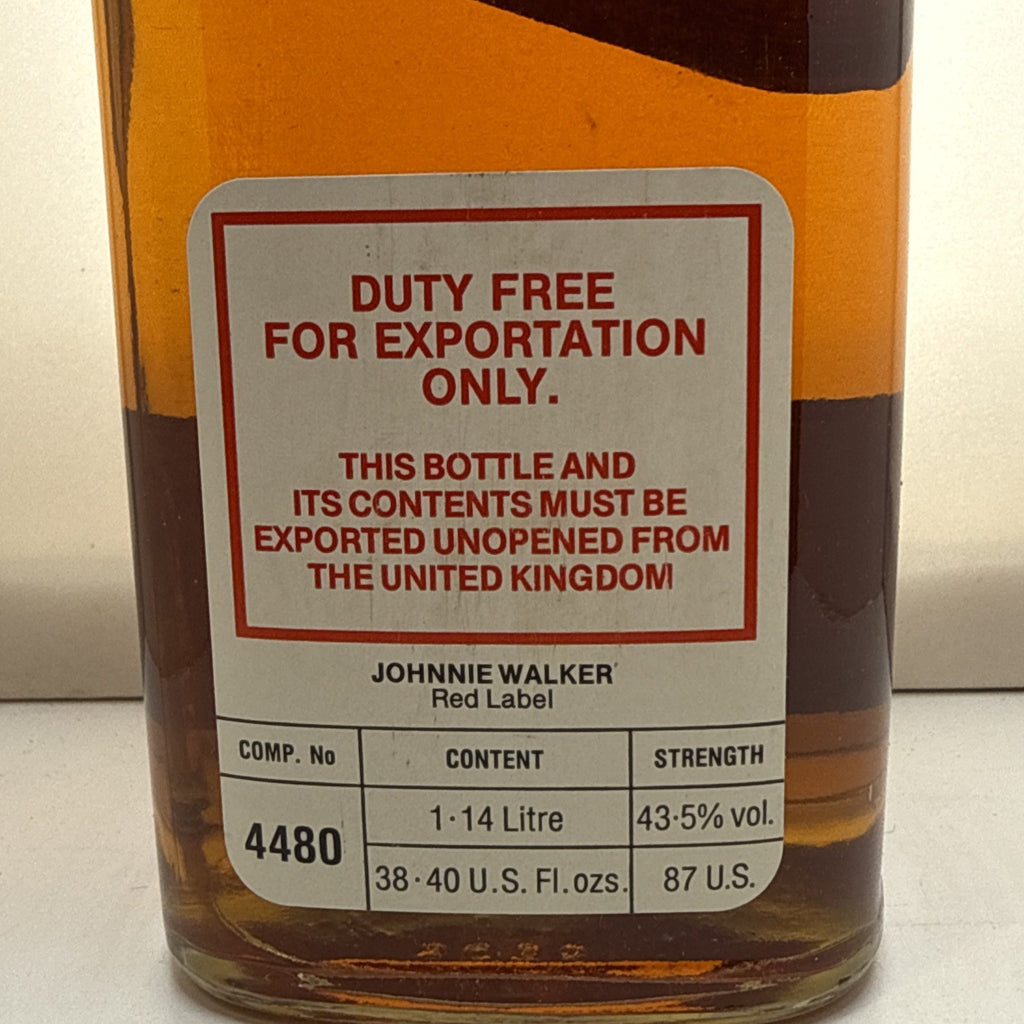 Johnnie Walker Red Label Vintage Duty Free 1.14L 43.5% Scotch Whisky