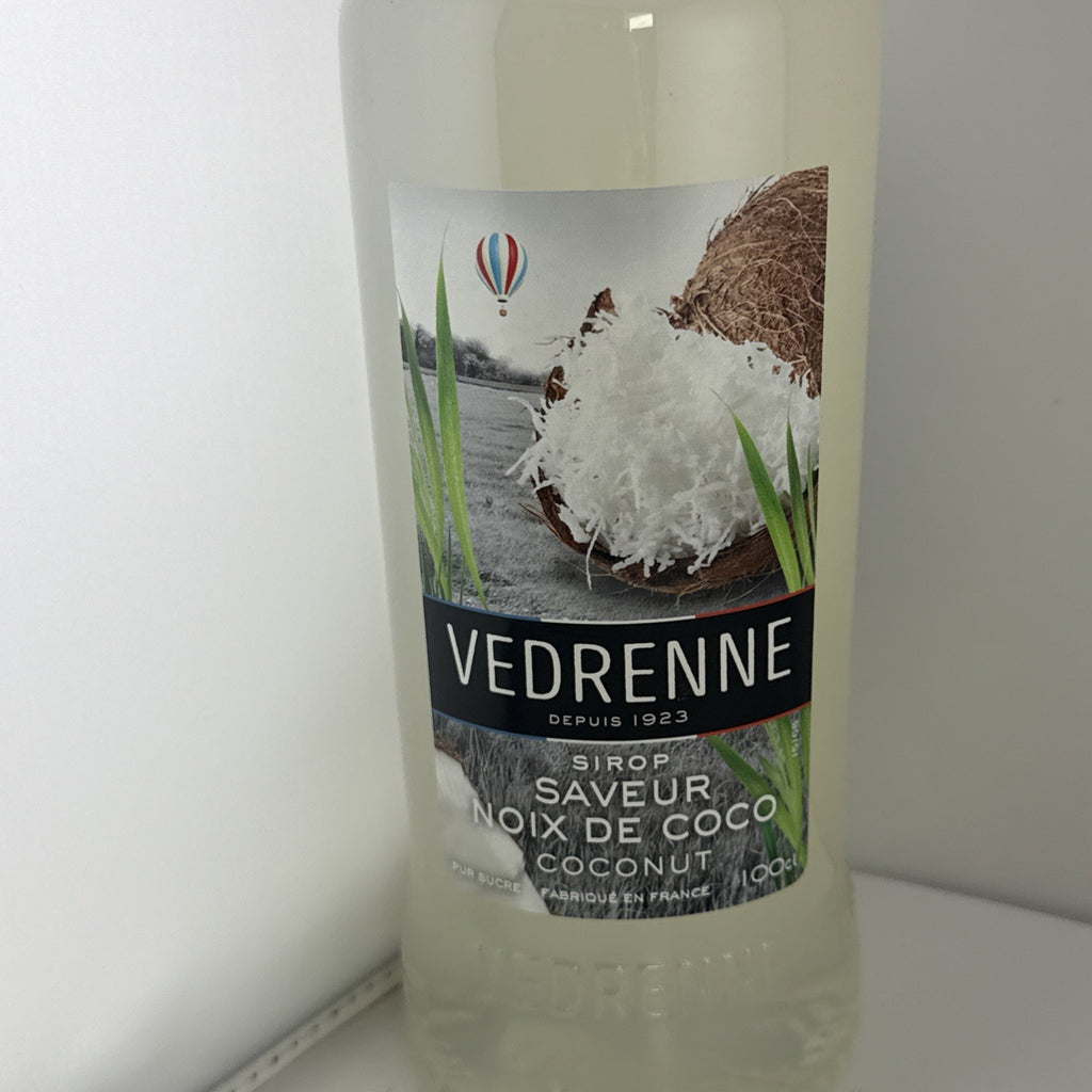 Vedrenne Coconut Syrup 1L French Cocktail Mixer Noix de Coco