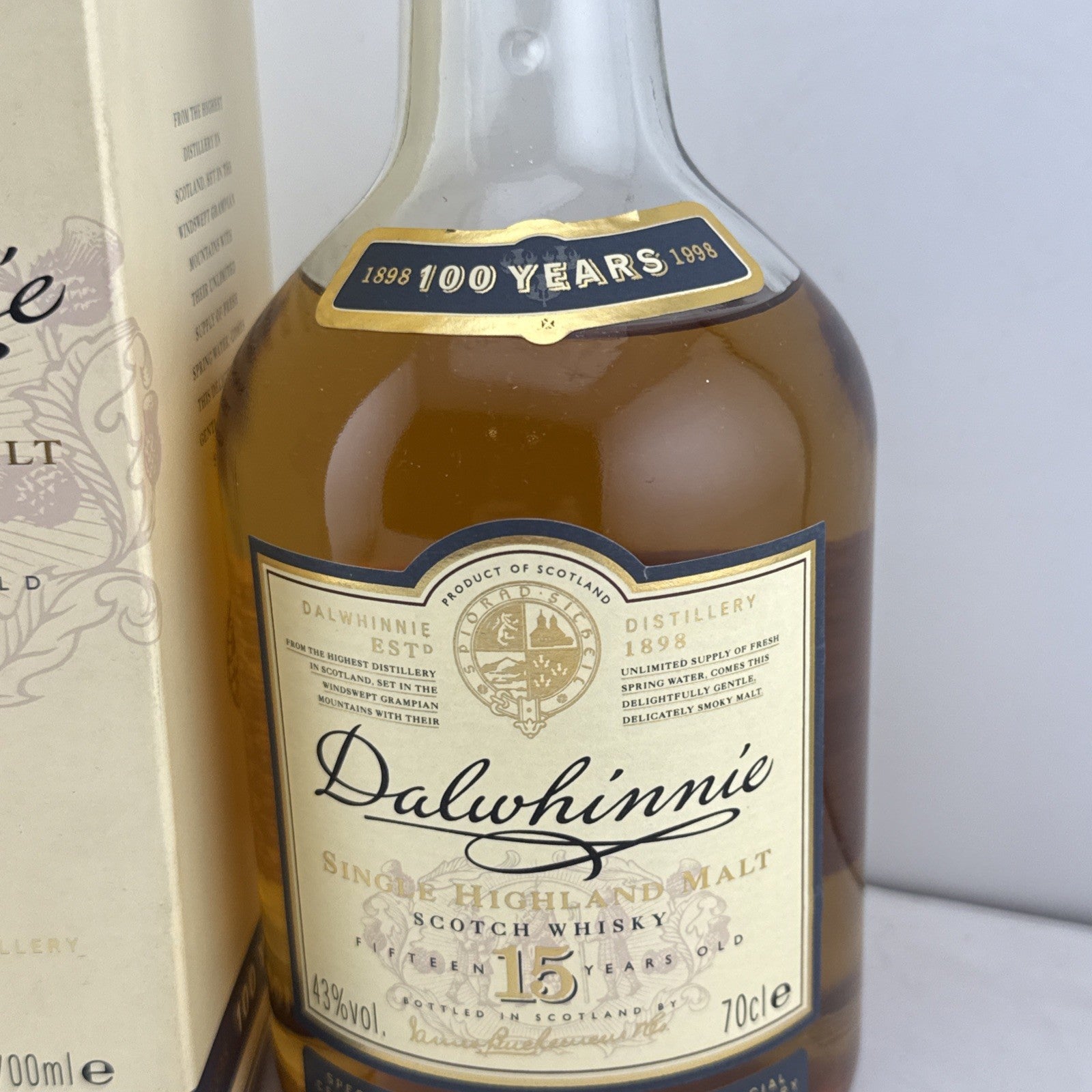 Dalwhinnie 15 Year Old Centenary 1898-1998 Whisky 70cl 43% Boxed 1 Of Only 5000
