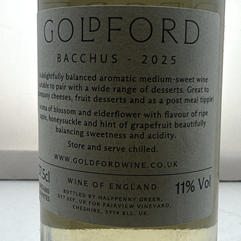 Golford Bacchus English white wine, modern bottling