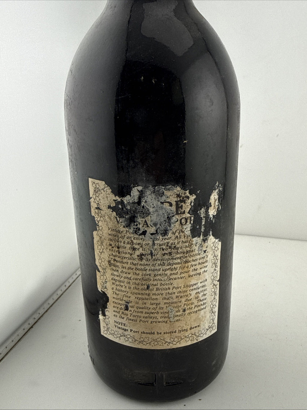 Warre’s 1983 Vintage Port, bottled 1985, sealed damaged label Good Level