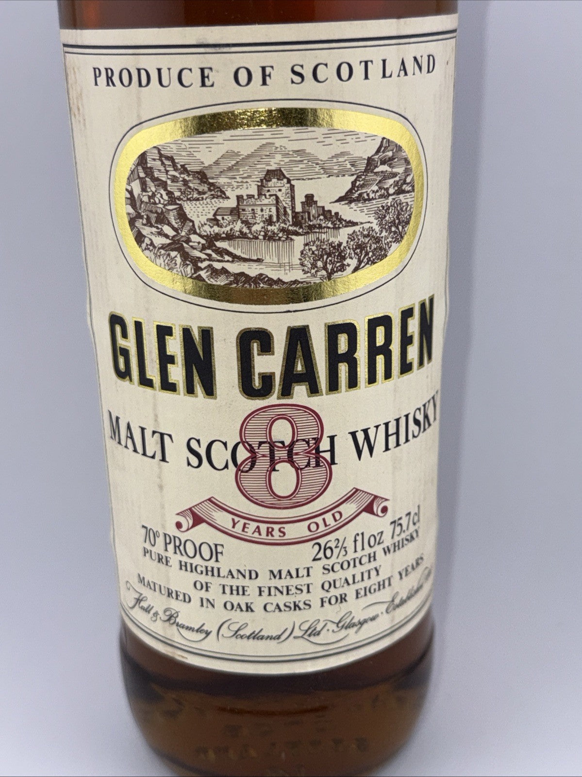 Glen Carren 8 yo Highland Malt Scotch (vintage) 1960s Bottle