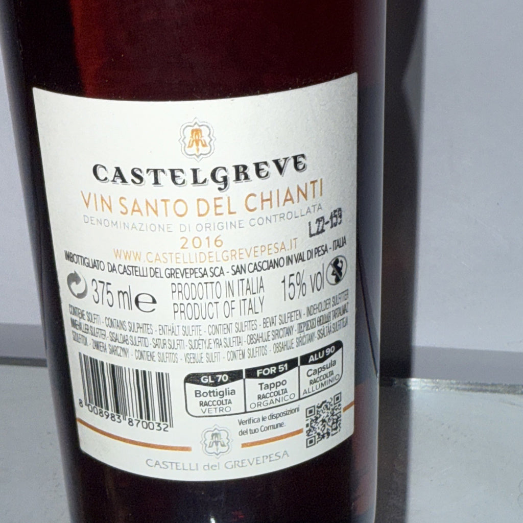 Castelli del Grevepesa Castelgreve Vin Santo del Chianti 2016 (DOC) Desert Wine