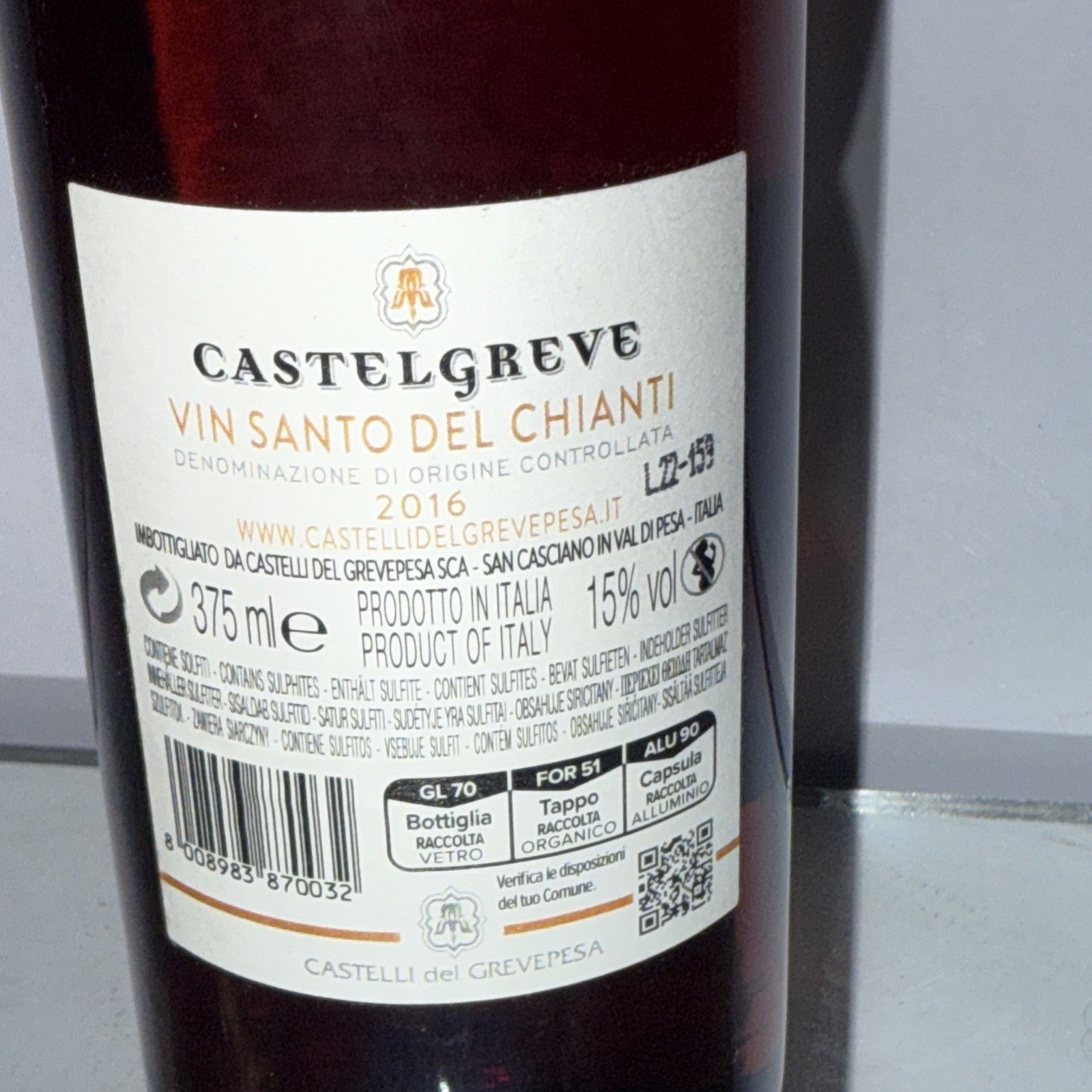 Castelli del Grevepesa Castelgreve Vin Santo del Chianti 2016 (DOC) Desert Wine
