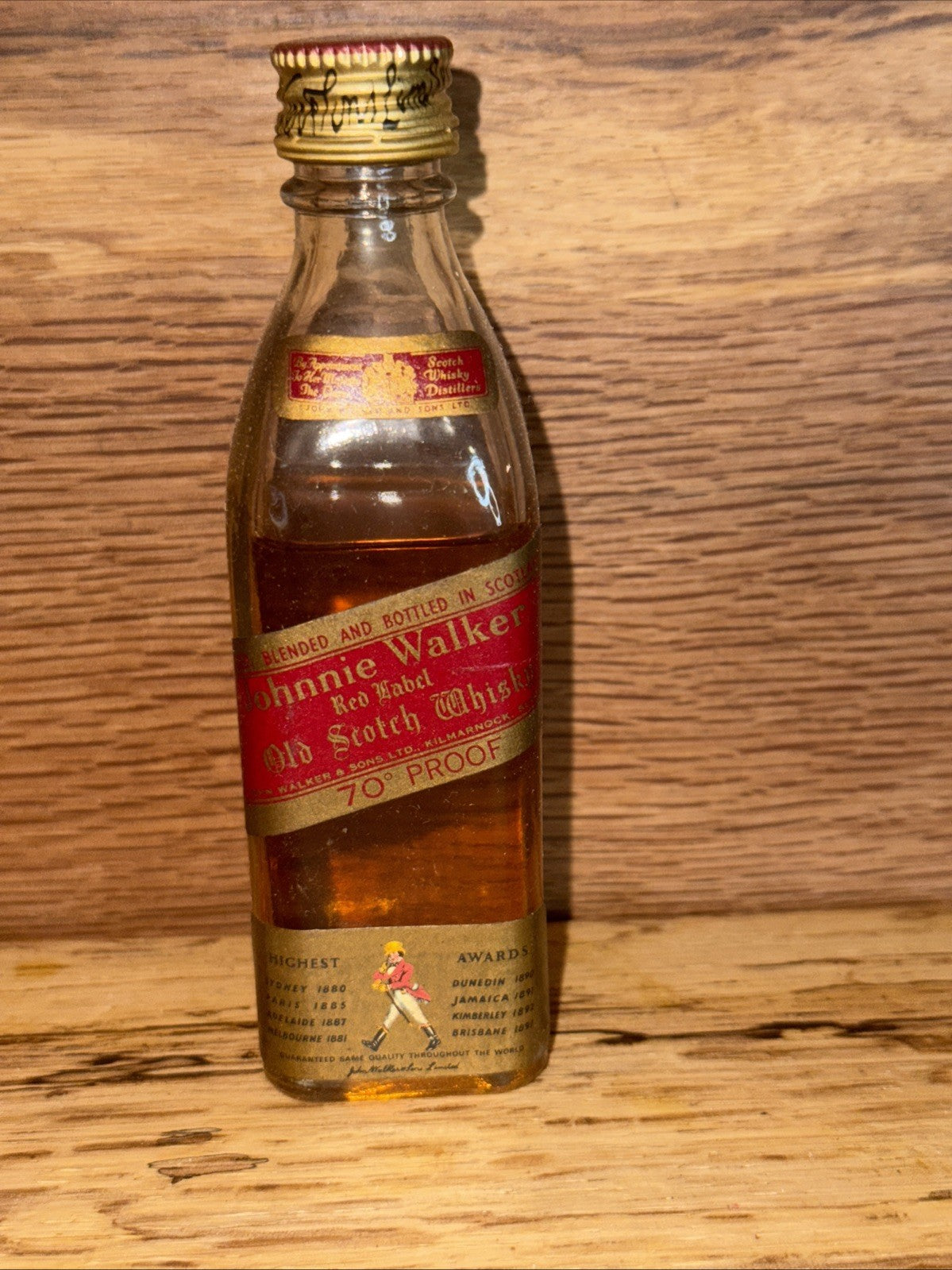 1970s Johnnie Walker Red Label Miniature Vintage