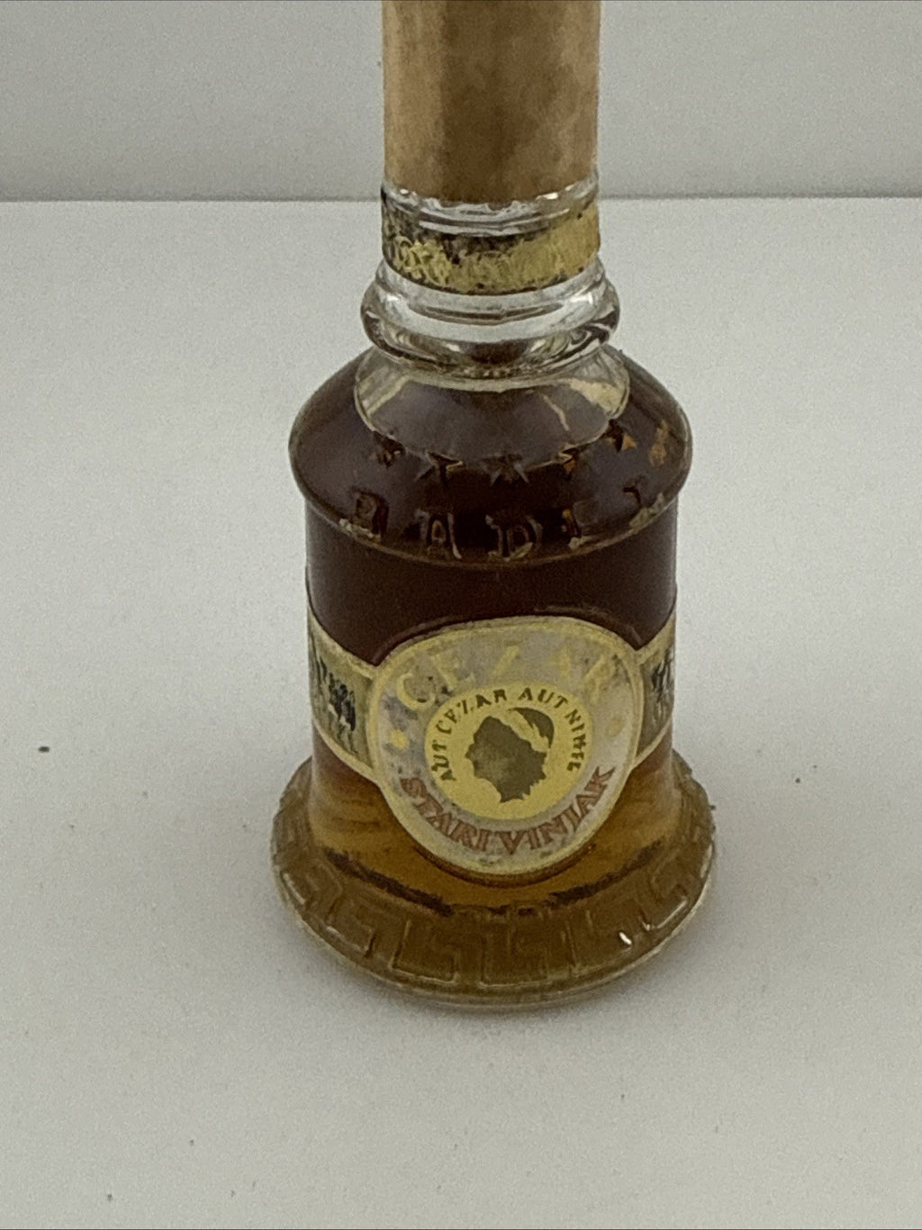 Vintage 1970s Cesar Stari Vinjak Brandy Yugoslavia Tall Bottle Zagreb