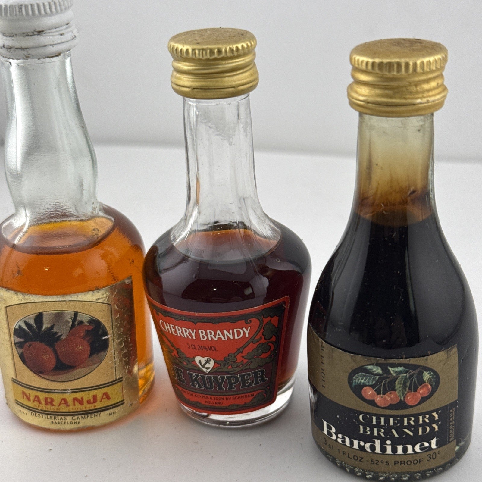 Vintage Cherry Brandy & Orange Liqueur Miniatures Set 1960s/70s