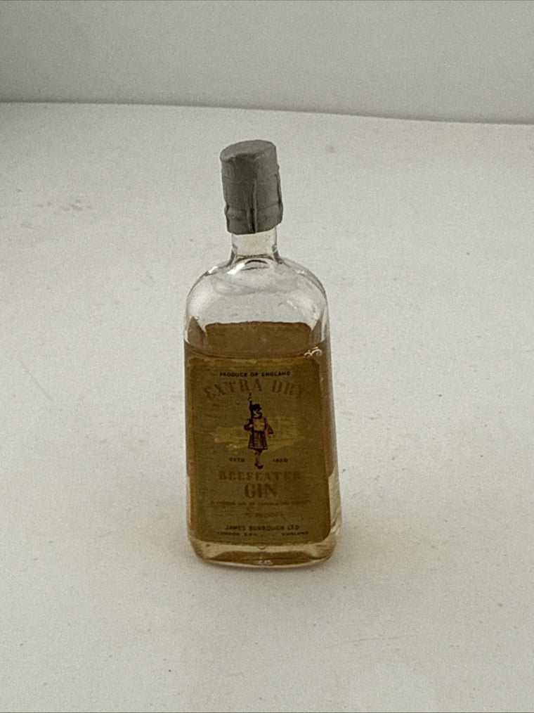Mini Vintage Beefeater Dry Gin Miniature James Burrough Ltd 1960s