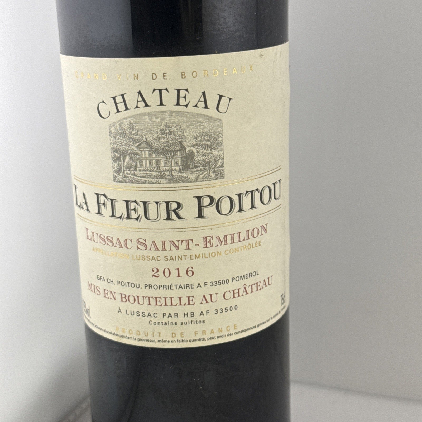 Chateau La Fleur Poitou 2016 Lussac Saint-Emilion Bordeaux Wine
