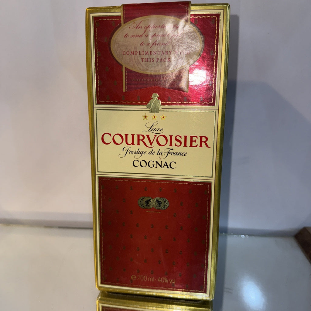 Courvoisier 3 star Luxe 1L Bottles 1970s/80s Vintage Boxed Seal Never Broken!!