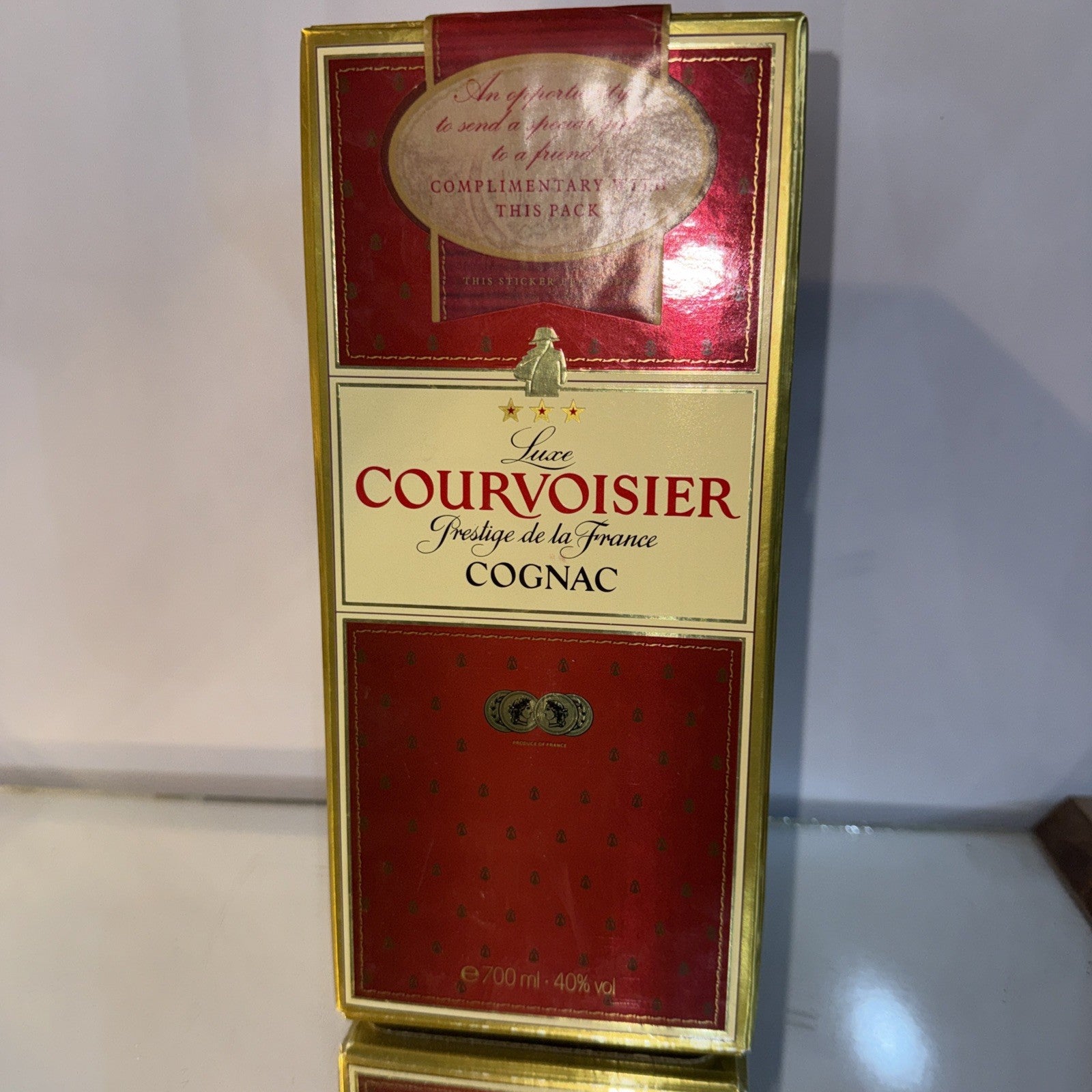 Courvoisier 3 star Luxe 1L Bottles 1970s/80s Vintage Boxed Seal Never Broken!!