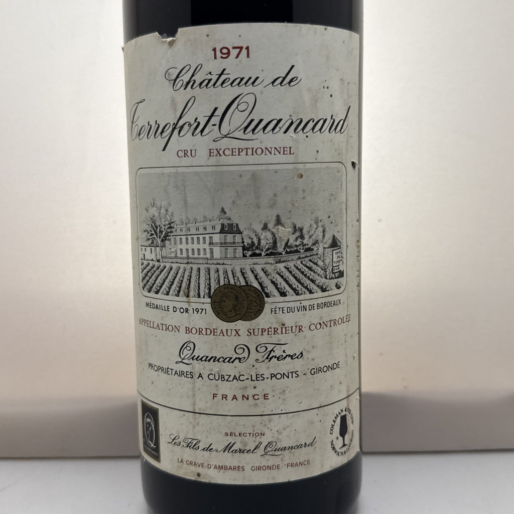 Château de Terrefort-Quancard Bordeaux Supérieur 1971 75cl