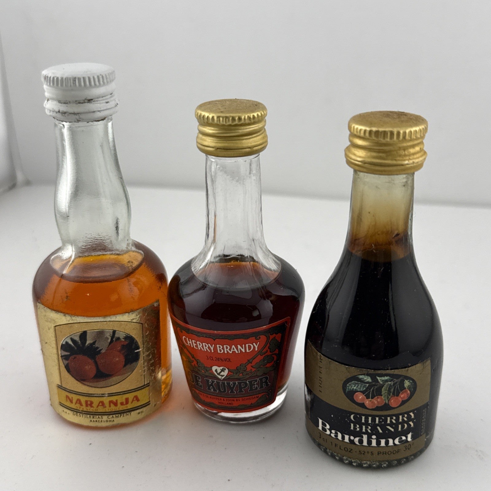 Vintage Cherry Brandy & Orange Liqueur Miniatures Set 1960s/70s