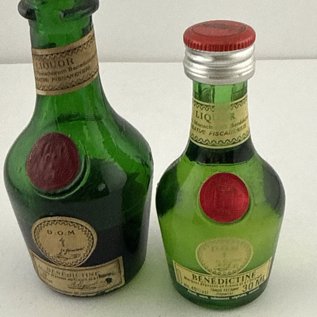 Vintage Benedictine D.O.M Liqueur Miniatures Pair 1960s/70s