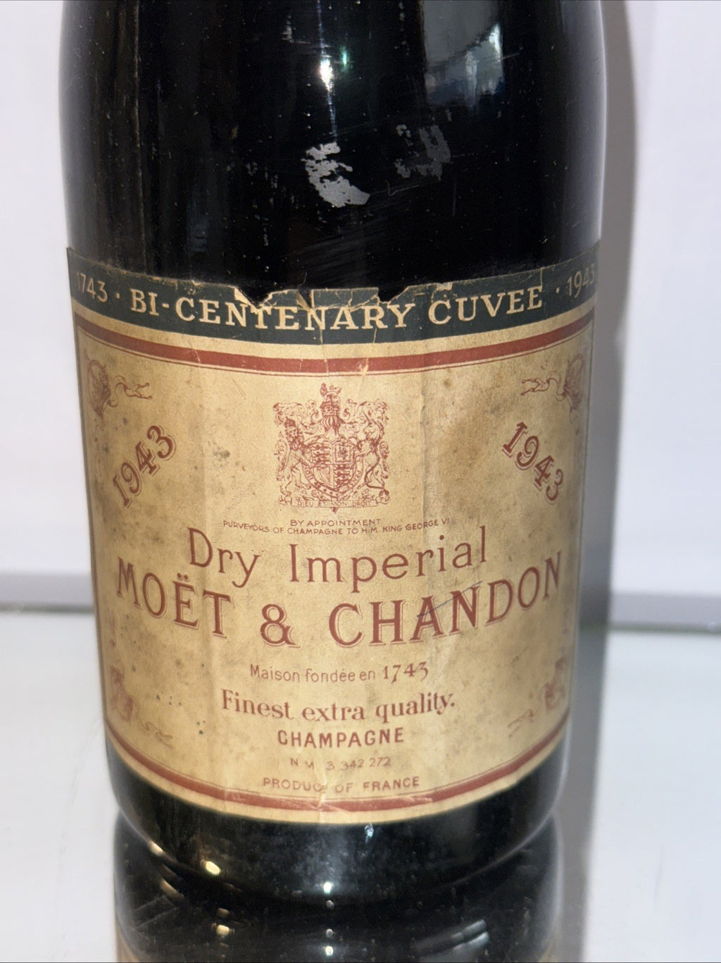 1943 Bi Centennial  Moët & Chandon Dry Impérial Cellar Stored Still Fizzy! Uniqu
