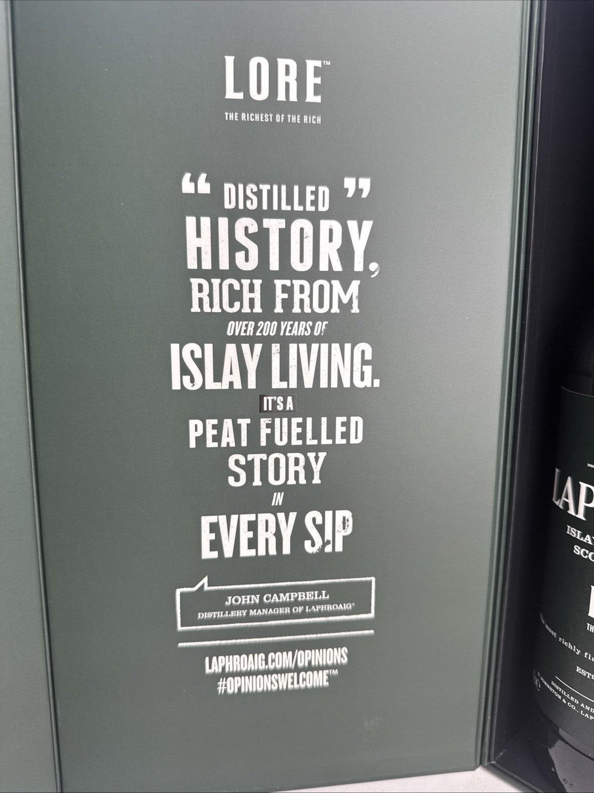 Laphroaig Lore Islay Single Malt Scotch Whisky Gift Set 70cl 48% With 2 Glasses