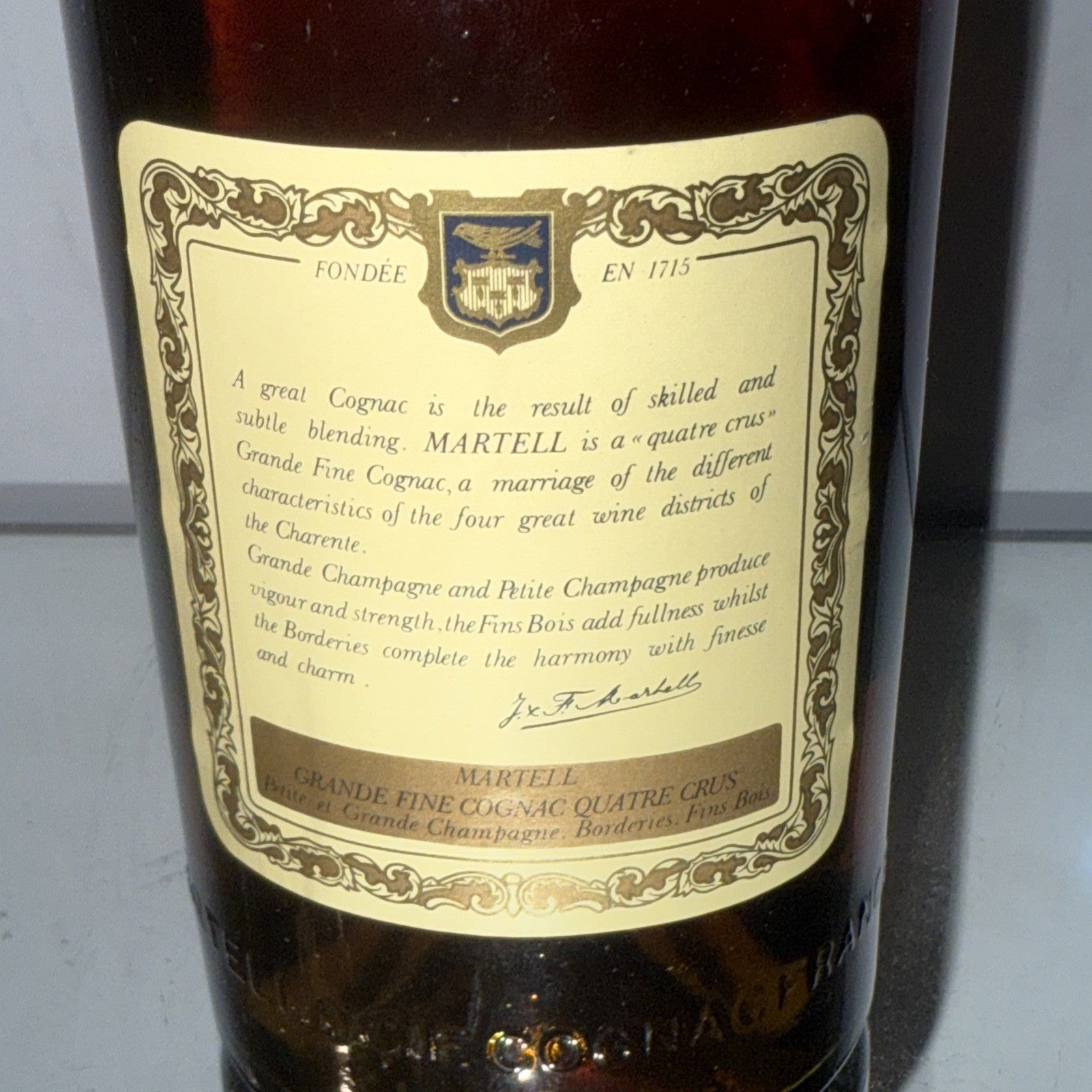 Vintage Martell Cognac Dated To 1960s/70s 70 Proof 26 2/3 Floz