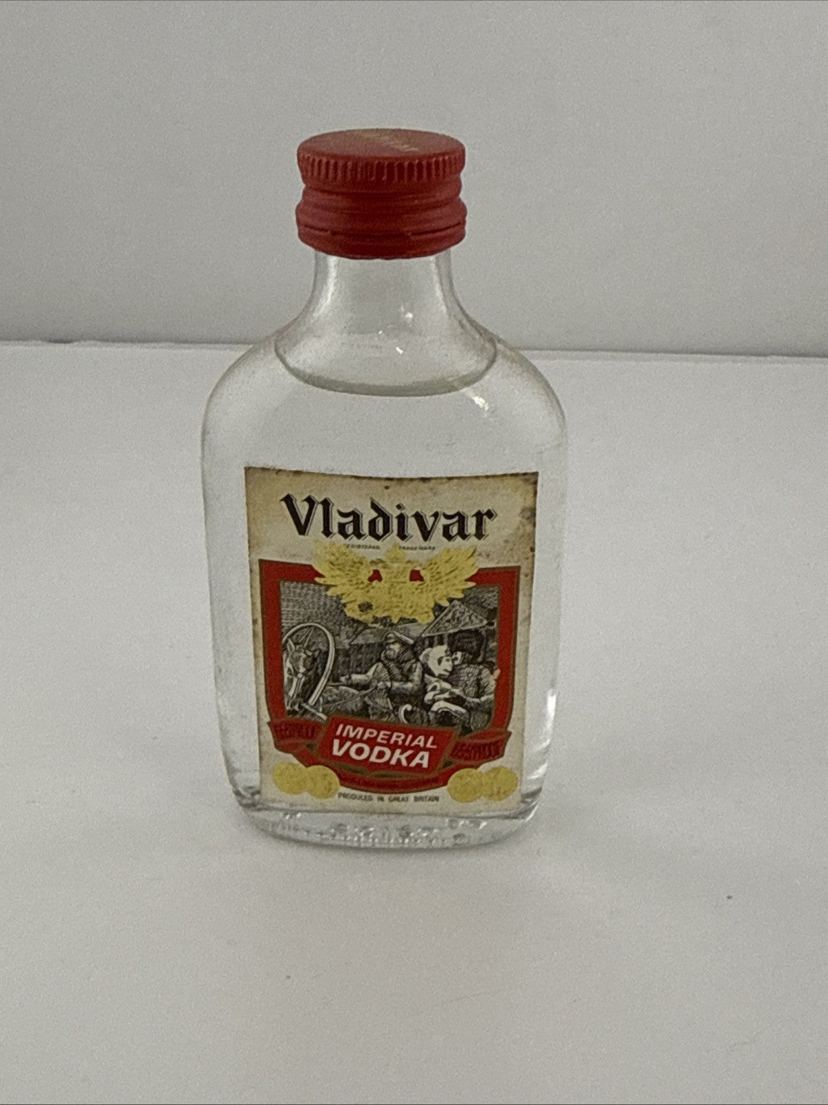 Vintage 1970s Vladivar Imperial Vodka Miniature 5cl Full Proof Era UK