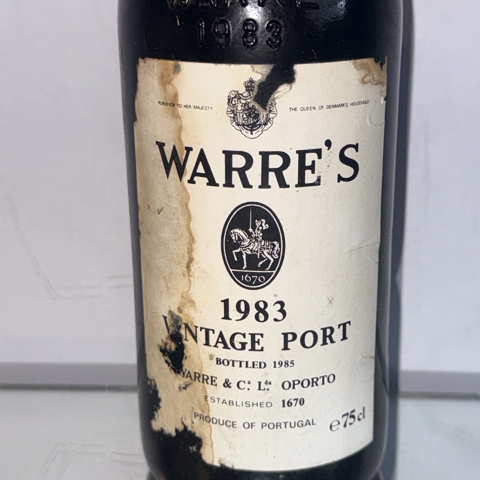 Warre's 1993 Vintage Port Some Label Damage