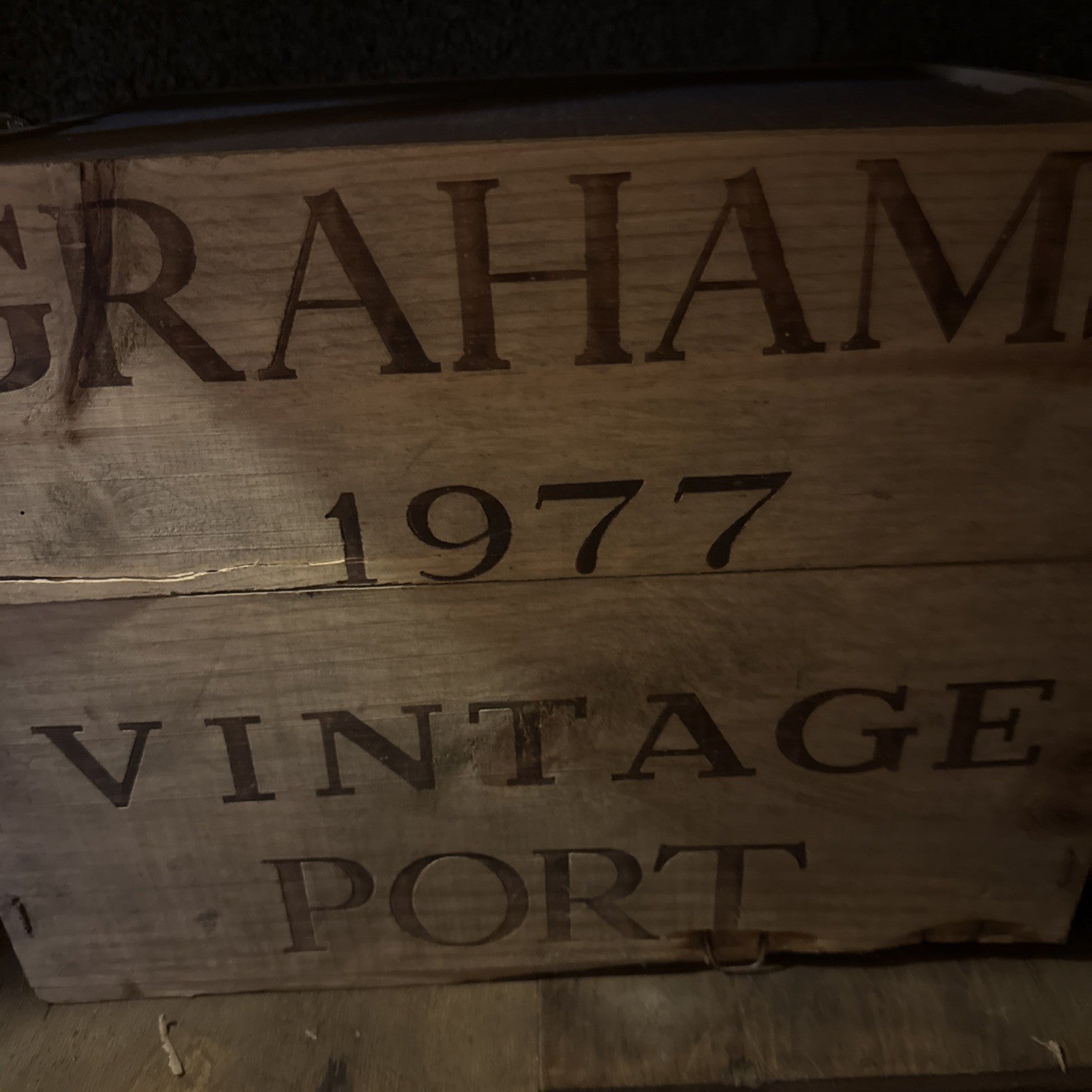 Graham’s 1977 Vintage Port 75cl Bottled 1979 Original Wooden Case