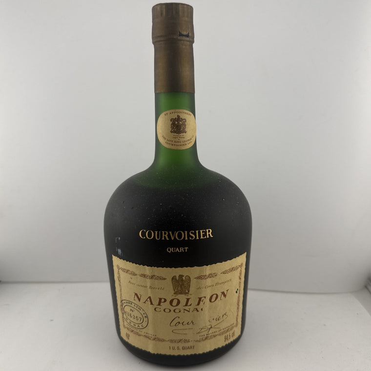 Courvoisier Napoleon Cognac US Quart 94.5cl Old Bottle w Box C1960s