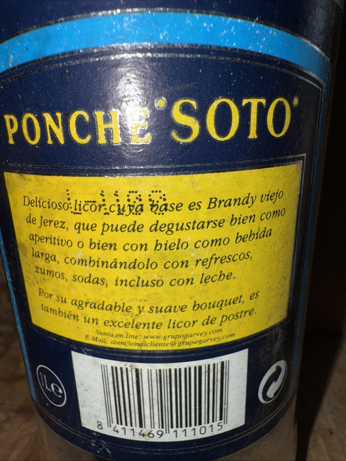 Ponche Soto Liqor Spanish Brandy 1990s bottled