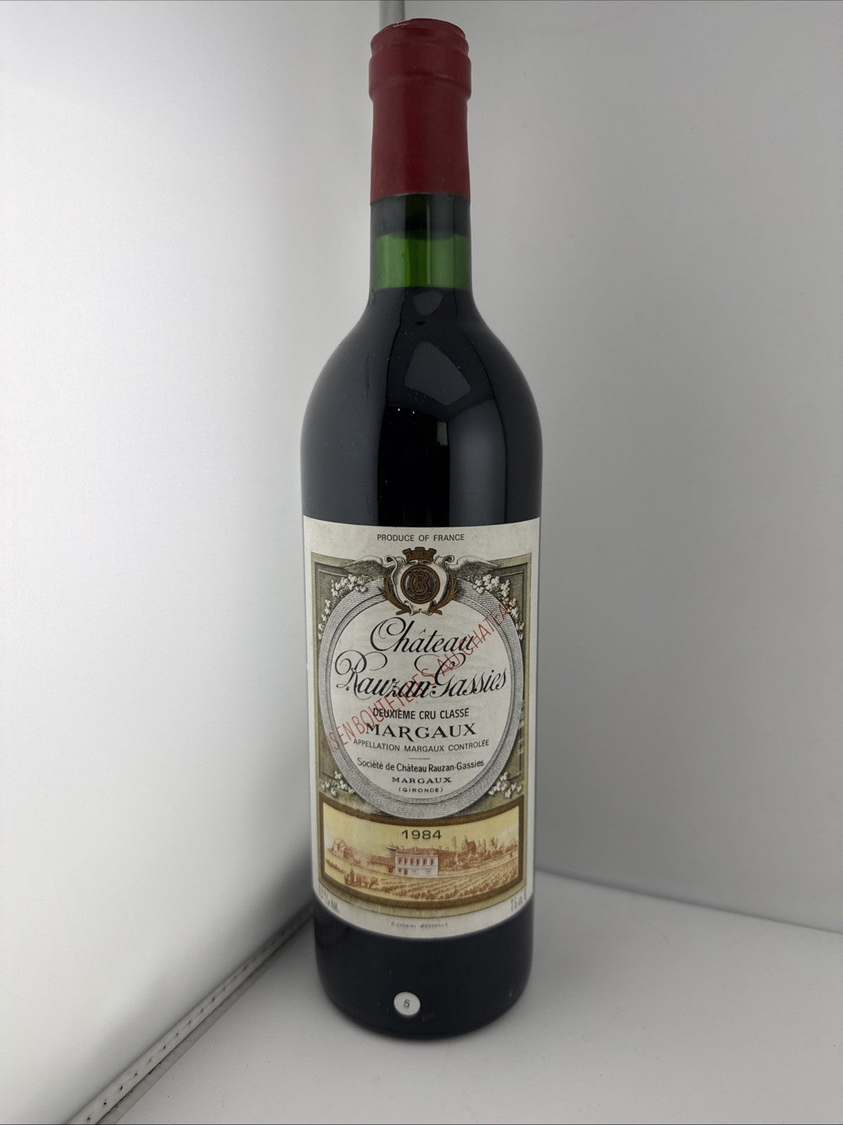 Château Rauzan-Gassies 1984 Margaux 2ème Cru Classé 75cl Good Condition