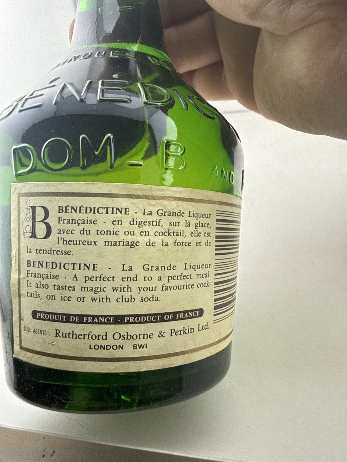 Vintage Bénédictine D.O.M. Liqueur c.1980s – 35cl 40%”