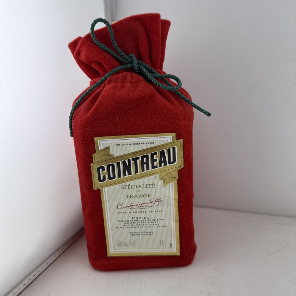 Vintage Cointreau Liqueur 1L 40% Duty Free Bottling With Presentation Bag 1980s