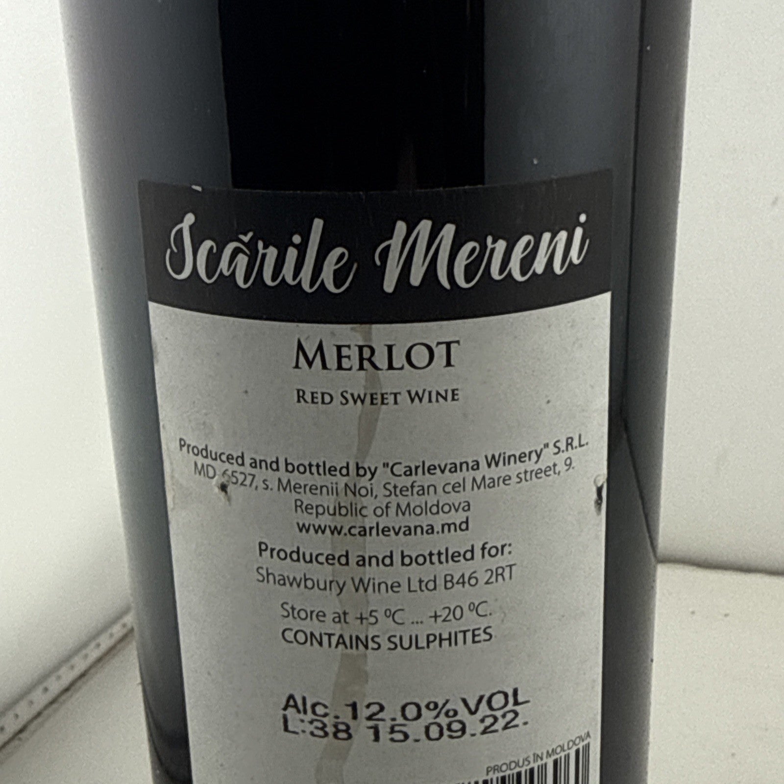 Scarile Mereni Merlot Sweet Red Moldovan Wine 75cl Raritet Sealed 2022