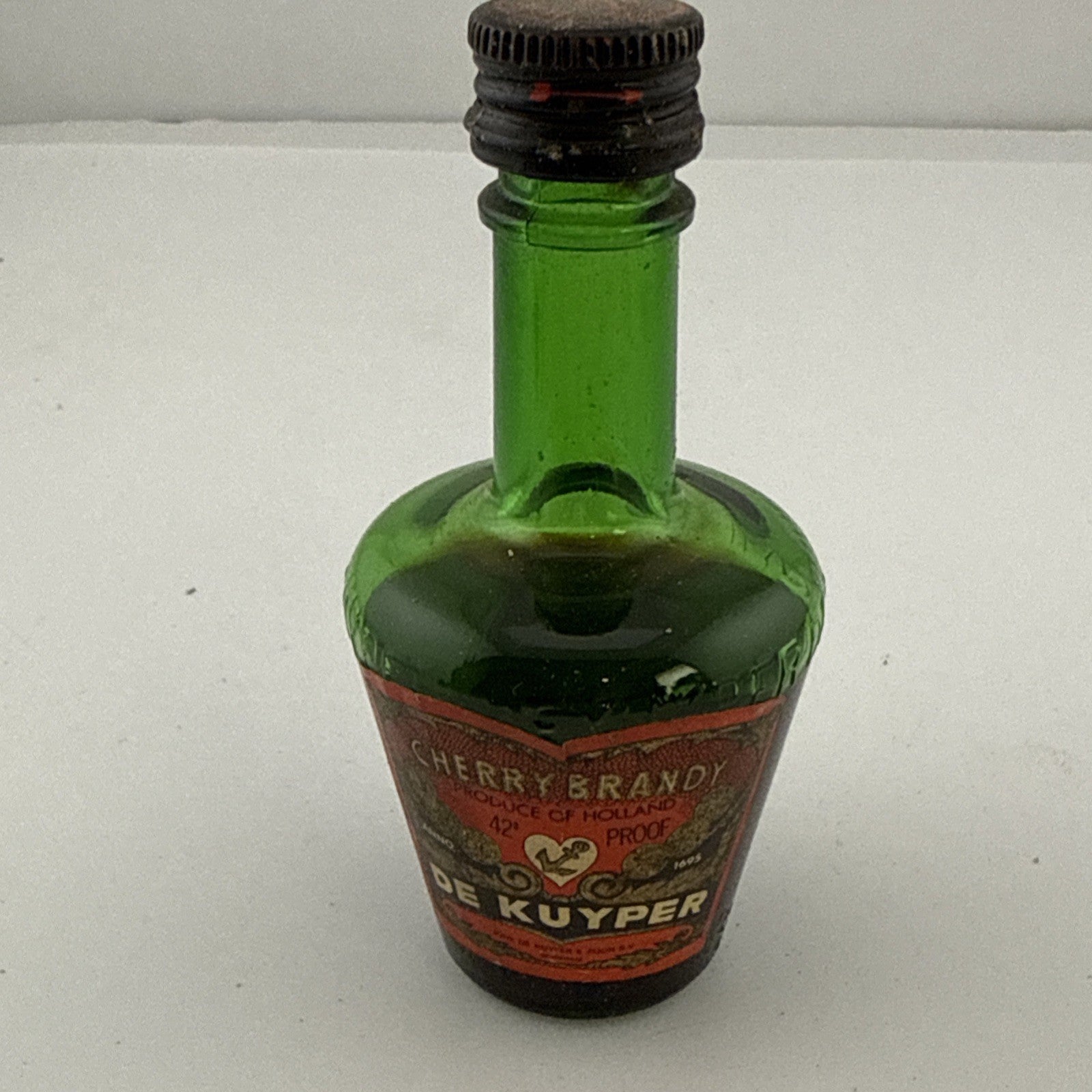 Vintage De Kuyper Cherry Brandy Miniature 42 Proof 1970s Holland