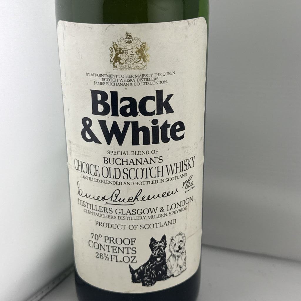 Black & White Buchanan’s Choice Old Scotch Whisky 70 Proof 26⅔ Fl Oz Vintage