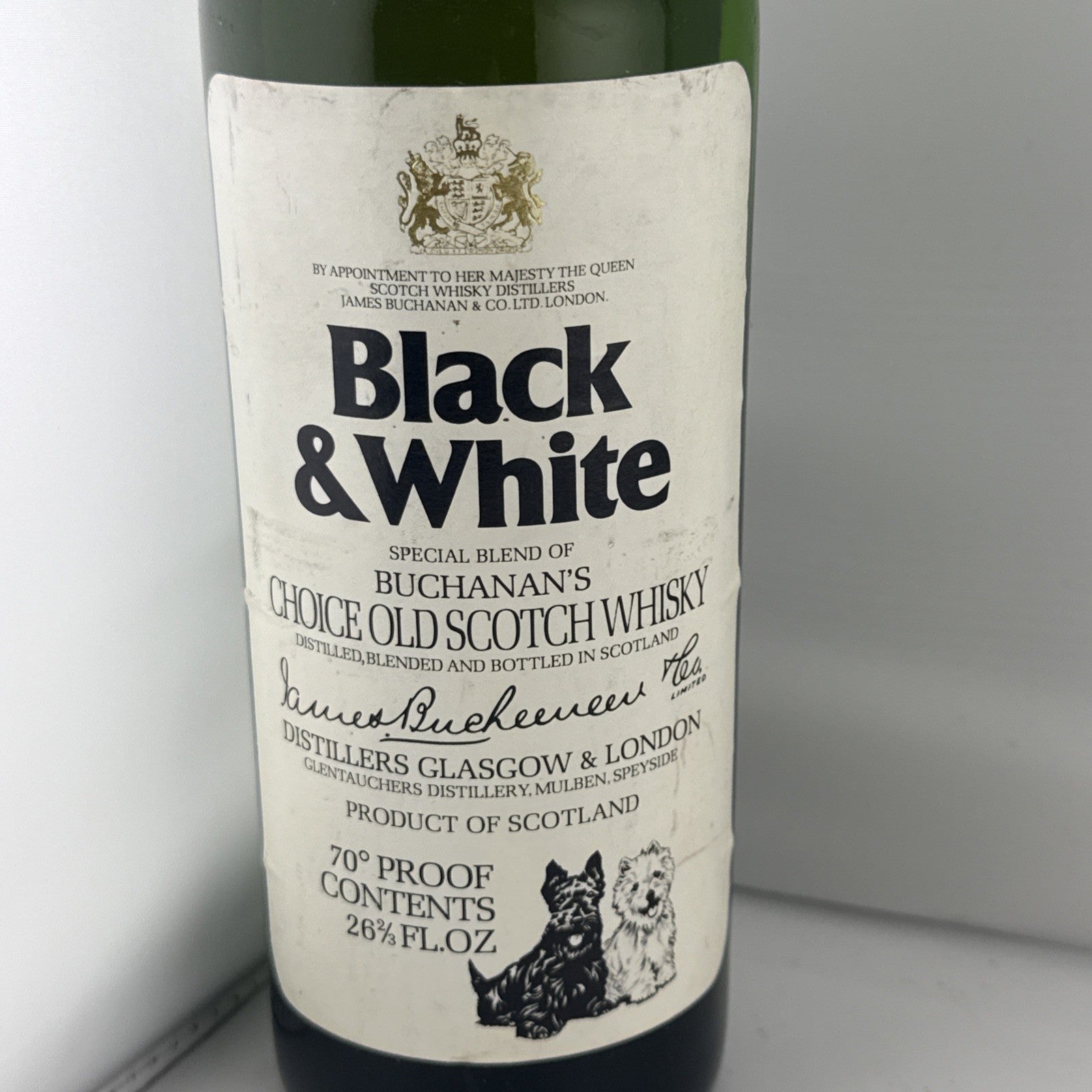 Black & White Buchanan’s Choice Old Scotch Whisky 70 Proof 26⅔ Fl Oz Vintage