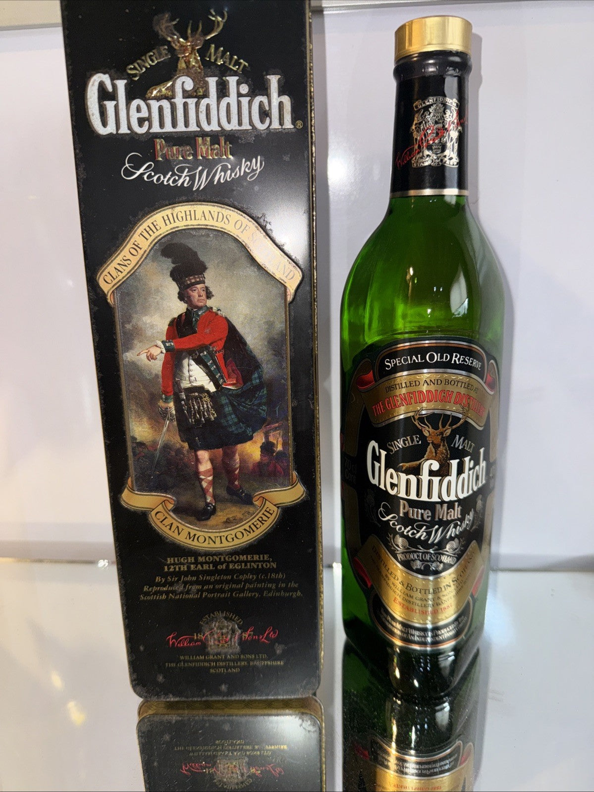 1975-85 Glenfiddich Special Old Reserve Pure Malt Whisky  Clan Montgomerie