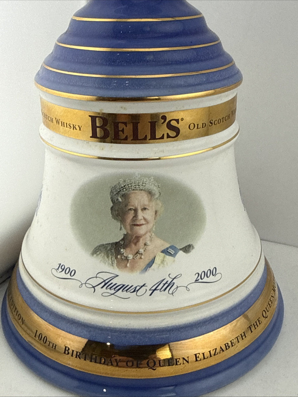 Bell’s Queen Mother 100th Birthday 2000 Decanter Scotch Whisky Boxed