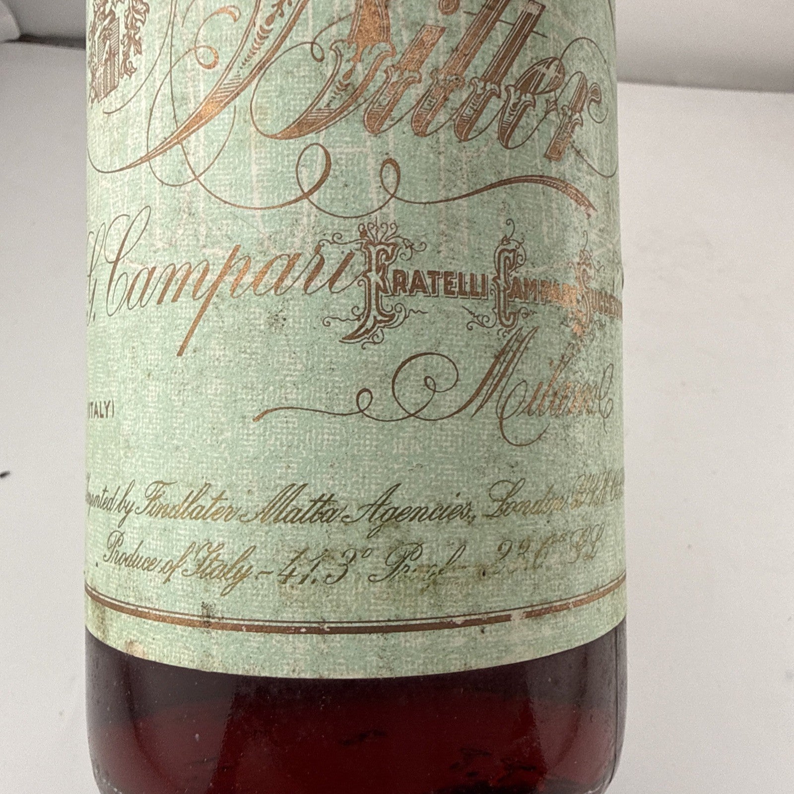 Campari Bitter 26.4 FLOZ (75cl) Bottled 1970s