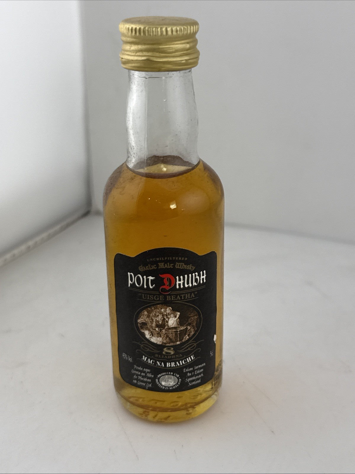 Port Dhubh Gaelic Malt Whisky Miniature 5cl 43% Scotland