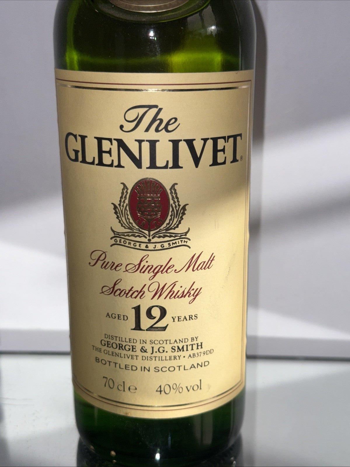 Glenlivet 12 Year Old Highland Malt Whisky 70 Cl 40%abv Dated To Mid 1990s