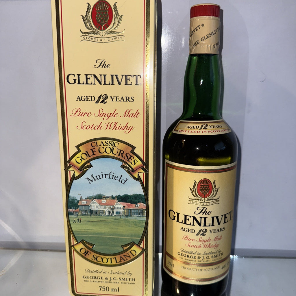 Glenlivet 12 Year Old Highland Malt Whisky 750 Ml Dated To 1988 Muirfield Boxed