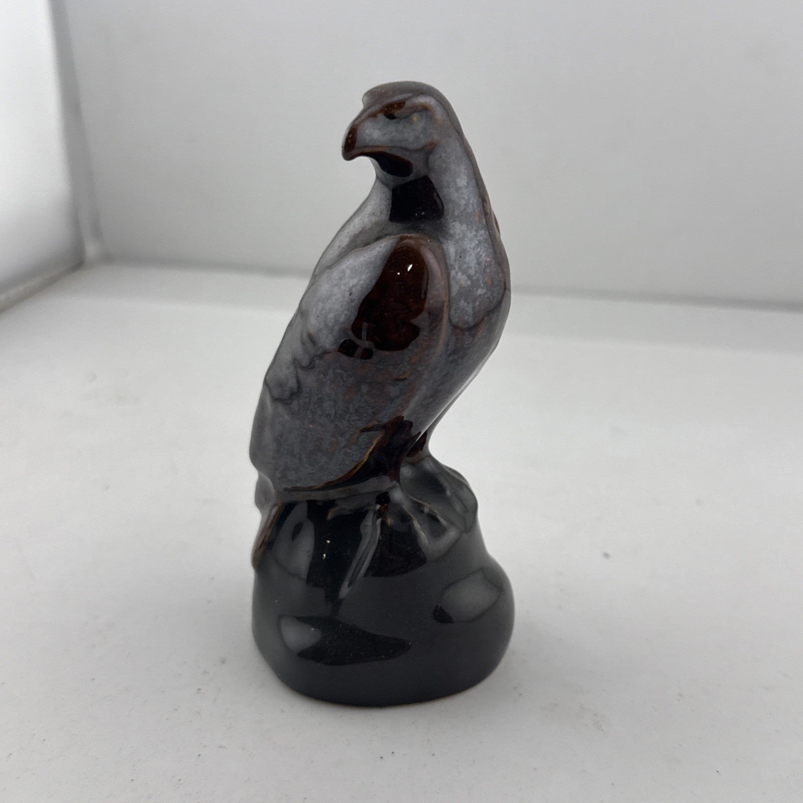 1970s Beneagles Scotch Whisky Ceramic Bird Decanter 70 Proof Full Rare Dark One