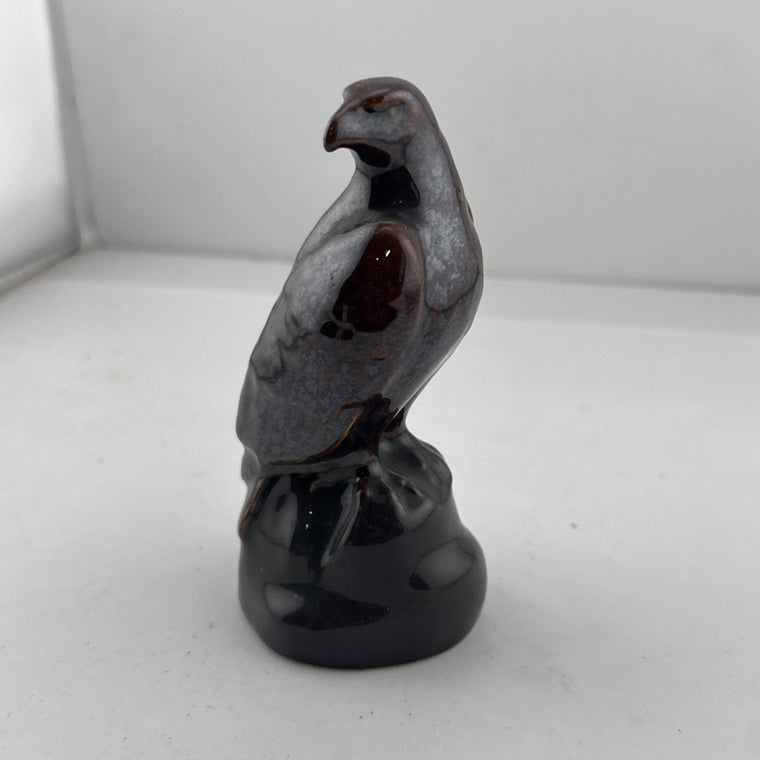 1970s Beneagles Scotch Whisky Ceramic Bird Decanter 70 Proof Full Rare Dark One