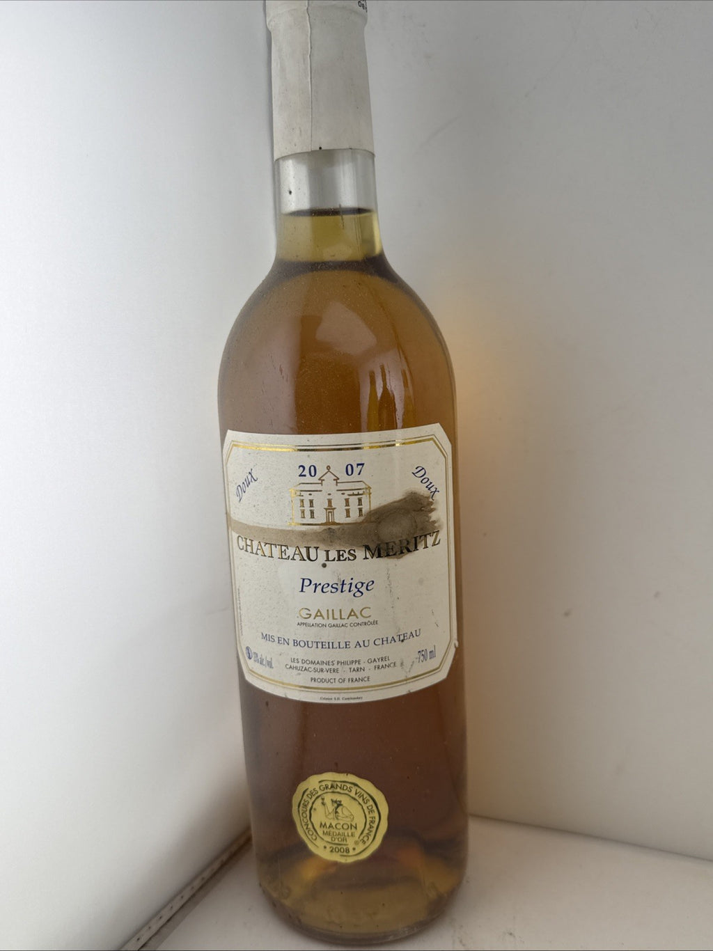 Chateau Les Meritz Prestige Gaillac Doux 2007 Sweet White Wine 750ml